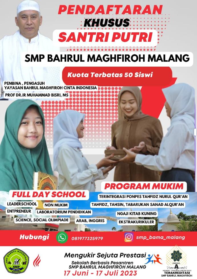 Pendaftaran Khusus Kelas Putri